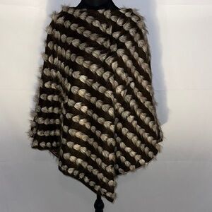INC Faux Fur Poncho/Cape- NWOT